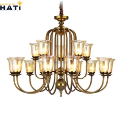 Đèn chùm tân cổ điển Arid 15 bóng mặt trước