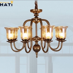 Đèn chùm tân cổ điển Arid 8 bóng lắp đặt thực tế