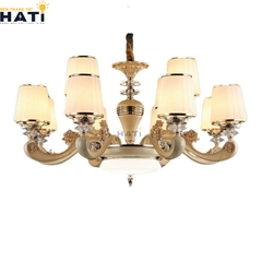 Đèn chùm tân cổ điển Domestic 12 bóng nhìn chính diện