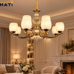 Đèn chùm tân cổ điển Hamono 12 bóng