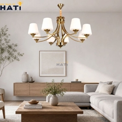 Đèn chùm tân cổ điển Nally 8 bóng