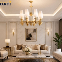 Đèn chùm tân cổ điển Organi 8 bóng