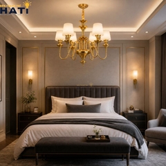 Đèn chùm tân cổ điển Respon 6 bóng