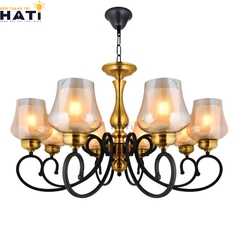 Đèn chùm tân cổ điển Sitive 8 bóng phù hợp cho không gian phòng khách nhà phố và biệt thự
