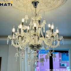 Đèn chùm thủy tinh Danis 12 bóng
