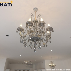 Đèn chùm thủy tinh Lidio 6 bóng - DCTT06/6