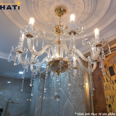 Đèn chùm thủy tinh Rubas 8 bóng