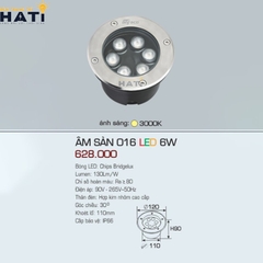 Đèn led Anfaco âm sàn 016 3w - 6w - 9w - 12w