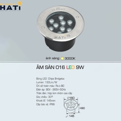 Đèn led Anfaco âm sàn 016 3w - 6w - 9w - 12w