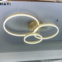 Đèn LED ốp trần 3 vòng tròn màu vàng