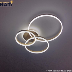 Đèn LED ốp trần 3 vòng tròn màu vàng