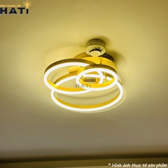 Đèn LED ốp trần 3 vòng tròn màu vàng
