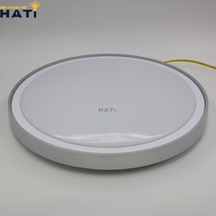 Đèn led ốp trần Kosoom ốp trần thạch anh viền trắng viền nâu