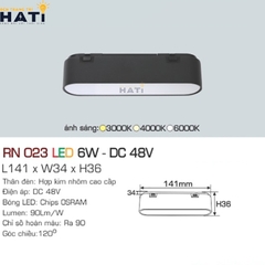 Đèn led ray nổi nam châm siêu mỏng Anfaco RN 023 6w - 12w