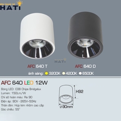 Đèn lon Anfaco AFC 640 màu trắng - đen 12w