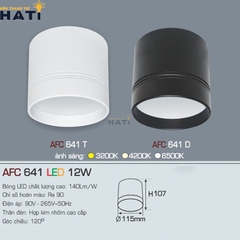 Đèn lon Anfaco AFC 641 màu trắng - đen 7w - 9w - 12w