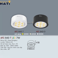 Đèn lon Anfaco AFC 643 màu trắng - đen 3w - 7w - 9w