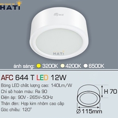 Đèn lon Anfaco AFC 644 màu trắng - đen 3w - 7w - 12w