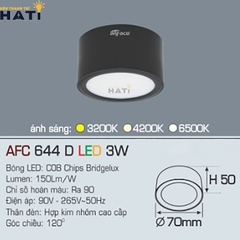 Đèn lon Anfaco AFC 644 màu trắng - đen 3w - 7w - 12w