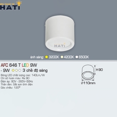 Đèn lon Anfaco AFC 646 màu trắng - đen 9w - 12w