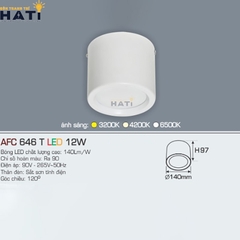 Đèn lon Anfaco AFC 646 màu trắng - đen 9w - 12w