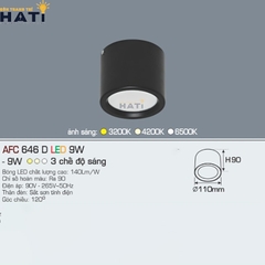 Đèn lon Anfaco AFC 646 màu trắng - đen 9w - 12w