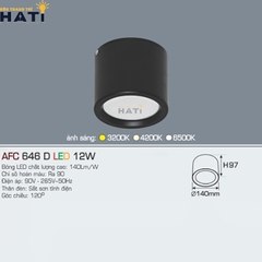 Đèn lon Anfaco AFC 646 màu trắng - đen 9w - 12w