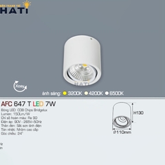 Đèn lon Anfaco AFC 647 màu trắng - đen 7w - 12w