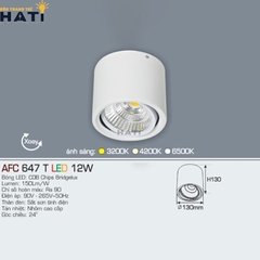 Đèn lon Anfaco AFC 647 màu trắng - đen 7w - 12w
