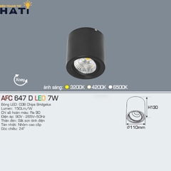 Đèn lon Anfaco AFC 647 màu trắng - đen 7w - 12w