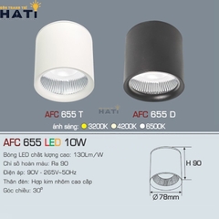 Đèn lon Anfaco AFC 655 màu trắng - đen 10w