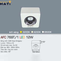 Đèn lon Anfaco AFC 769 màu trắng - đen 12w