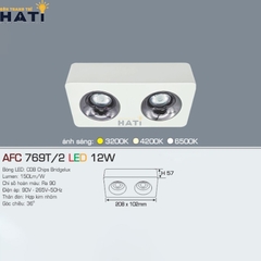 Đèn lon Anfaco AFC 769 màu trắng - đen 12w