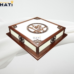 Đèn ốp gỗ chữ Lộc 1