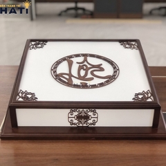 Đèn ốp gỗ chữ Lộc 3