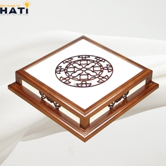 Đèn ốp gỗ Rubber 1