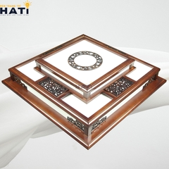 Đèn ốp gỗ Sape 1