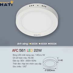 Đèn ốp nổi Anfaco tròn vỏ trắng AFC 561 12w - 18w - 22w