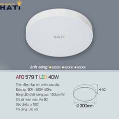 Đèn ốp nổi Anfaco tròn vỏ trắng AFC 579 T 15w - 22w - 32w - 40w
