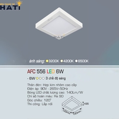 Đèn ốp nổi Anfaco vuông vỏ trắng AFC 556 6w- 12w-18w-22w-28w-36w-48w