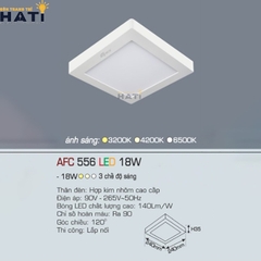 Đèn ốp nổi Anfaco vuông vỏ trắng AFC 556 6w- 12w-18w-22w-28w-36w-48w
