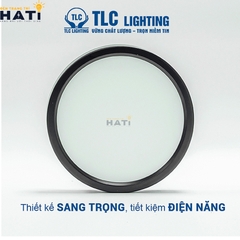 Đèn ốp nổi TLC tròn vỏ đen 6w/12w/18w/24w