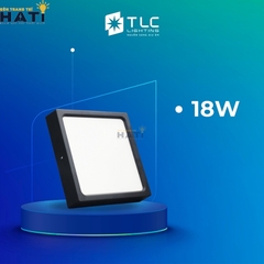 Đèn ốp nổi TLC vuông vỏ đen 6w/12w/18w/24w