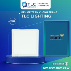 Đèn ốp nổi TLC vuông vỏ trắng 6w/12w/18w/24w