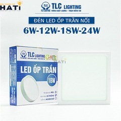 Đèn ốp nổi TLC vuông vỏ trắng 6w/12w/18w/24w
