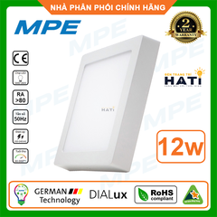 Đèn ốp nổi vuông viền trắng MPE Seri SSPL