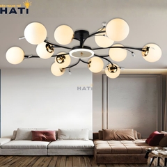 . Đèn ốp trần decor Aro phù hợp lắp đặt tại phòng khách, phòng ngủ hoặc hành lang, giúp không gian trở nên gọn gàng và hài hòa hơn.