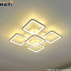 Đèn ốp trần led 5 ô vuông