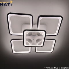 Đèn ốp trần led 5 ô vuông