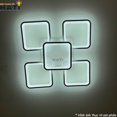 Đèn ốp trần led 5 ô vuông